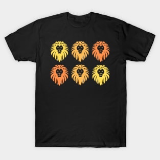 Yellow and orange transparent lions T-Shirt